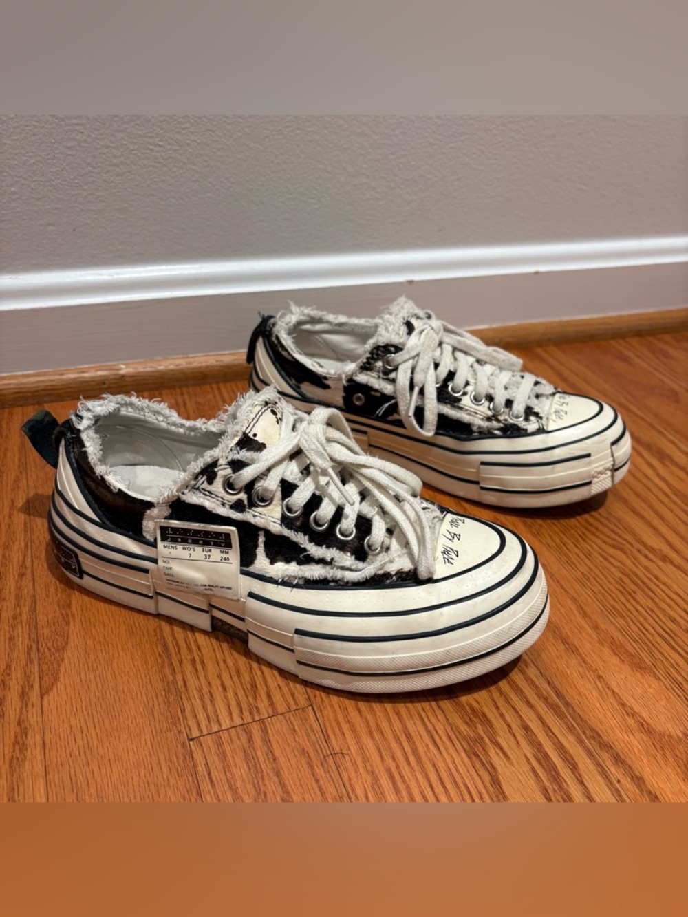VESSEL x Yohji Yamamoto low top sneakers chunky layered women’s sz 7